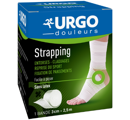 URGO douleurs Strapping 1 bande 2.5x3 cm