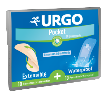Pochette URGO Extensible et URGO Waterproof – pansements protecteurs